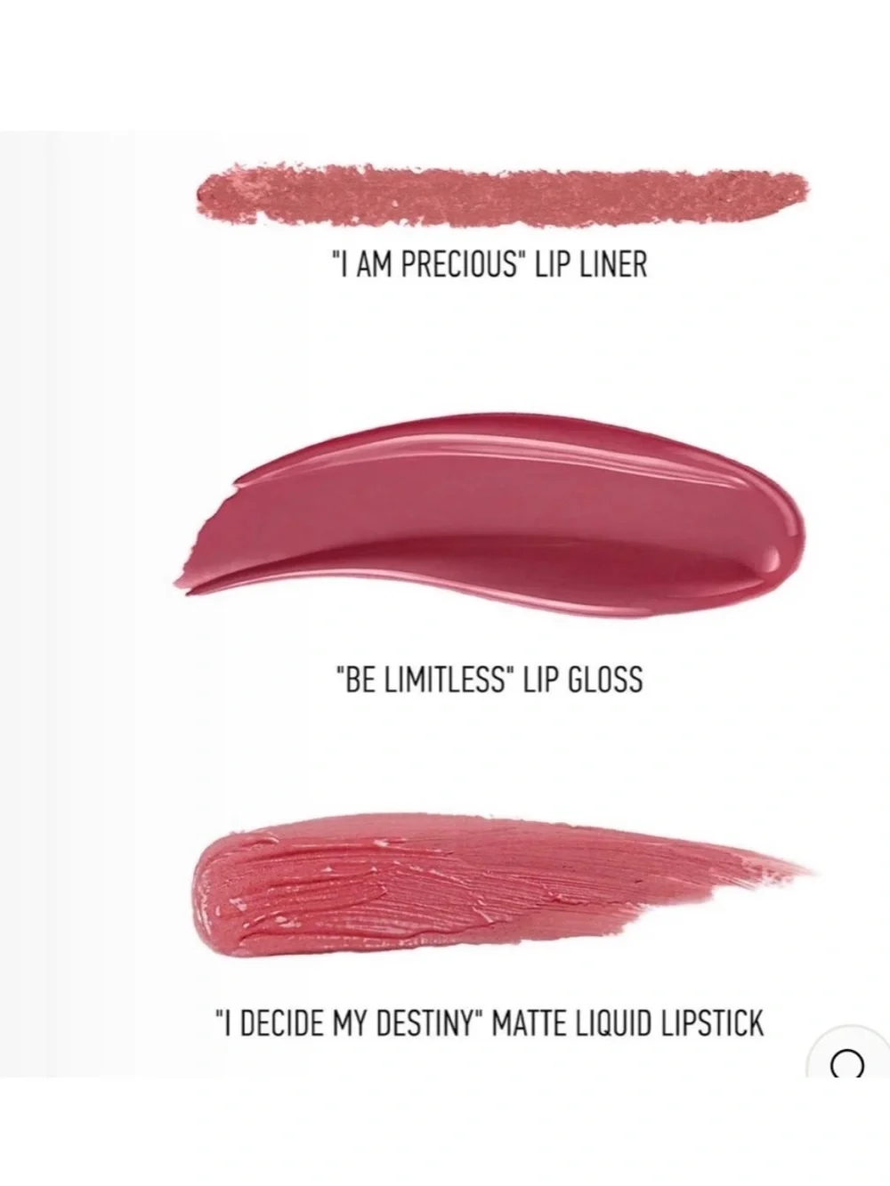 Realher I Can & Iwill Mauve Lipliner, Matte Liquid Lipstick and Lipgloss New